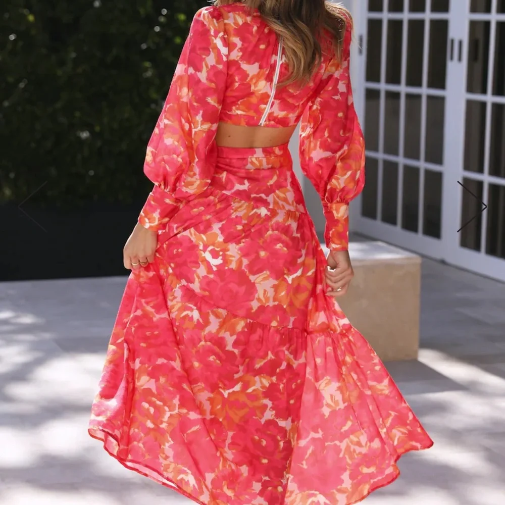 TALK LOUD MIDI DRESS FLORAL - Picture 3 of 6